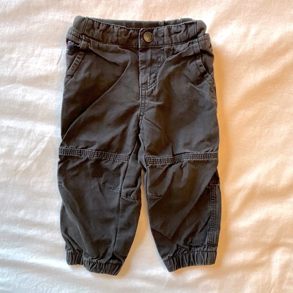 Polarn O. Pyret black pants, size 74, 6-9 months